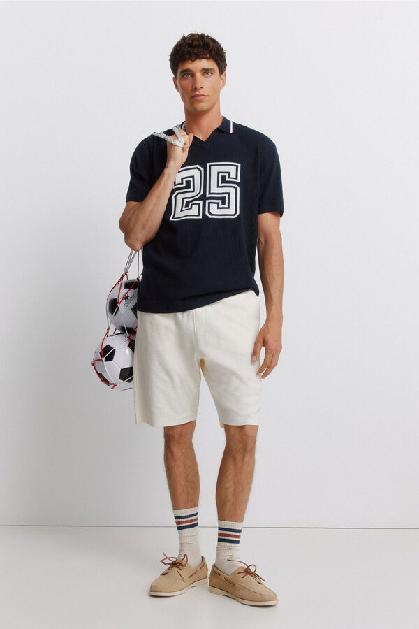 Springfield Polo sport de jacquard azul tinta