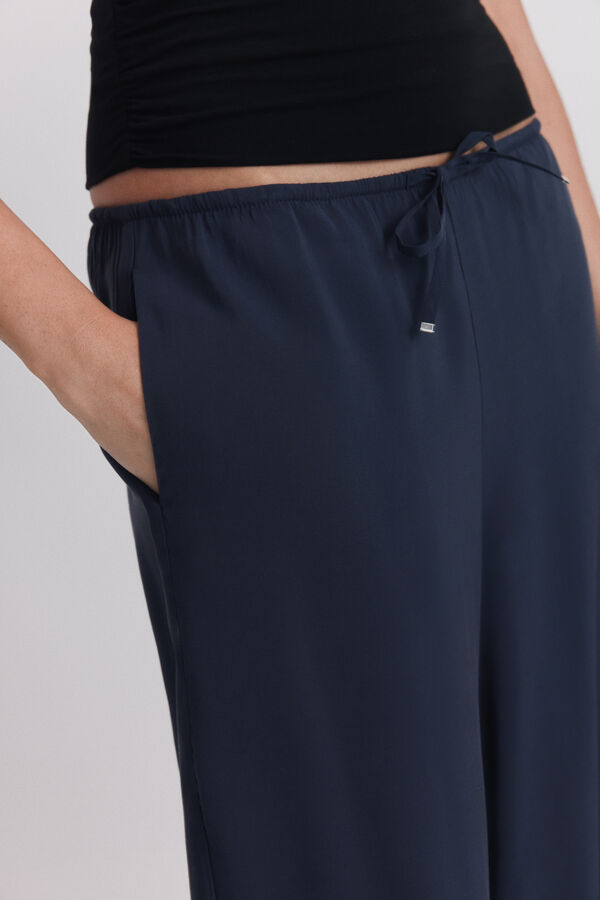 Springfield Pantal&oacute;n jogger wide leg azul