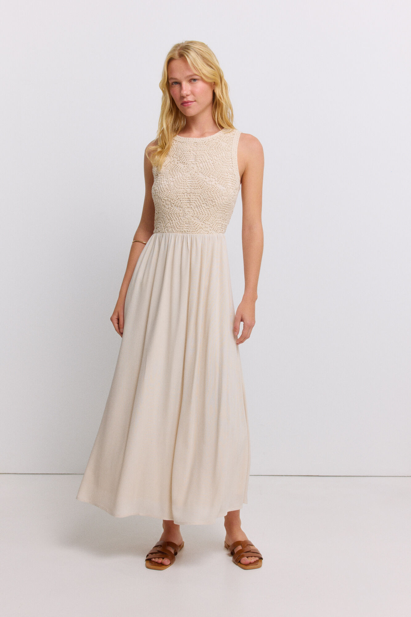 Springfield Vestido sin mangas de crochet