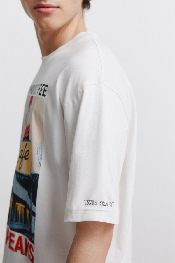 Springfield Playera Twin Peaks blanco