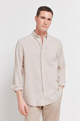 Springfield Camisa de lino beige