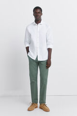 Springfield Pantal&oacute;n microestampado slim fit verde