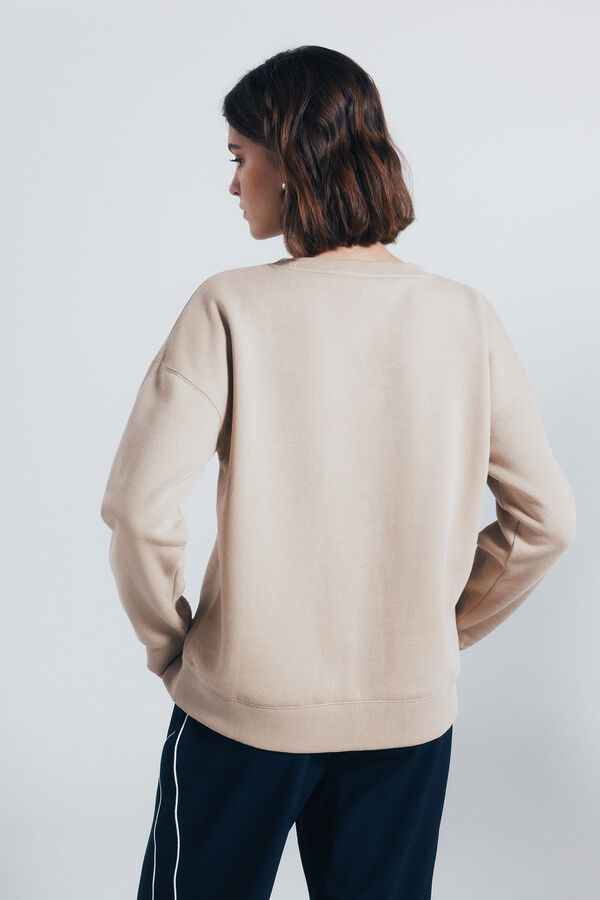 Springfield Sudadera gráfica ciudad beige