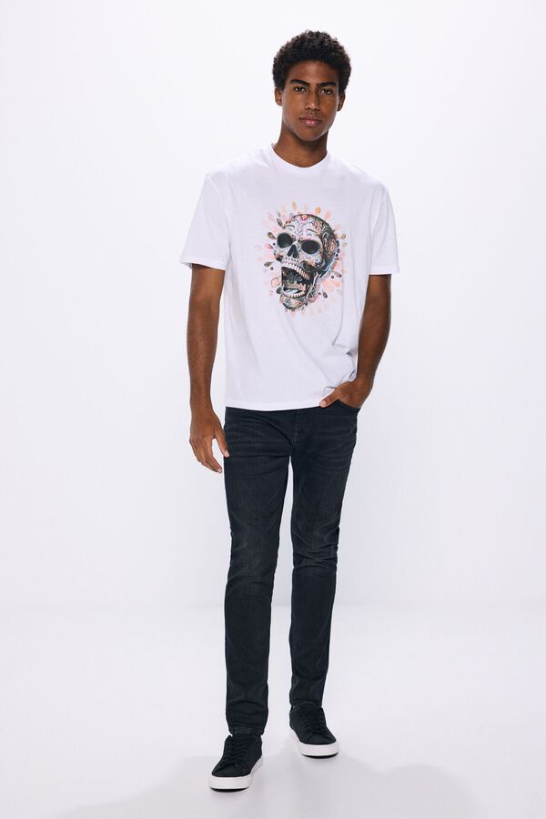 Springfield Playera calavera natural