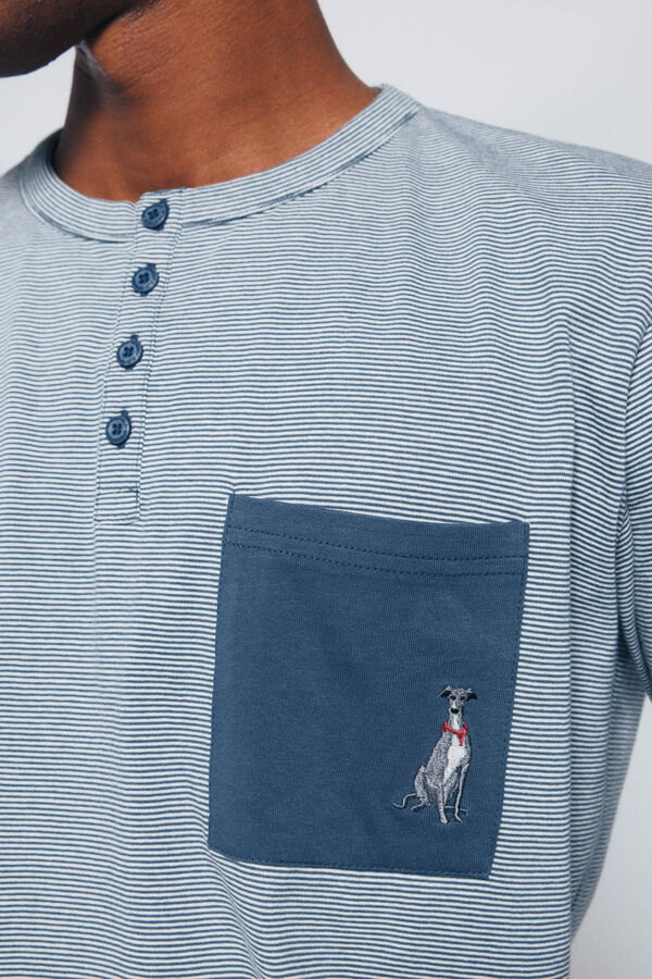 Springfield pijama larga azul indigo