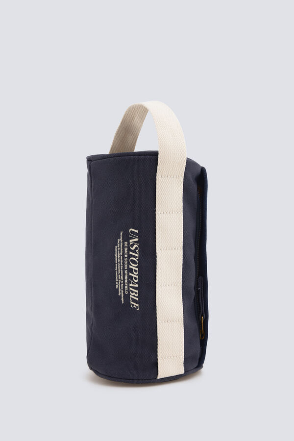 Springfield Neceser casual de lona blanco