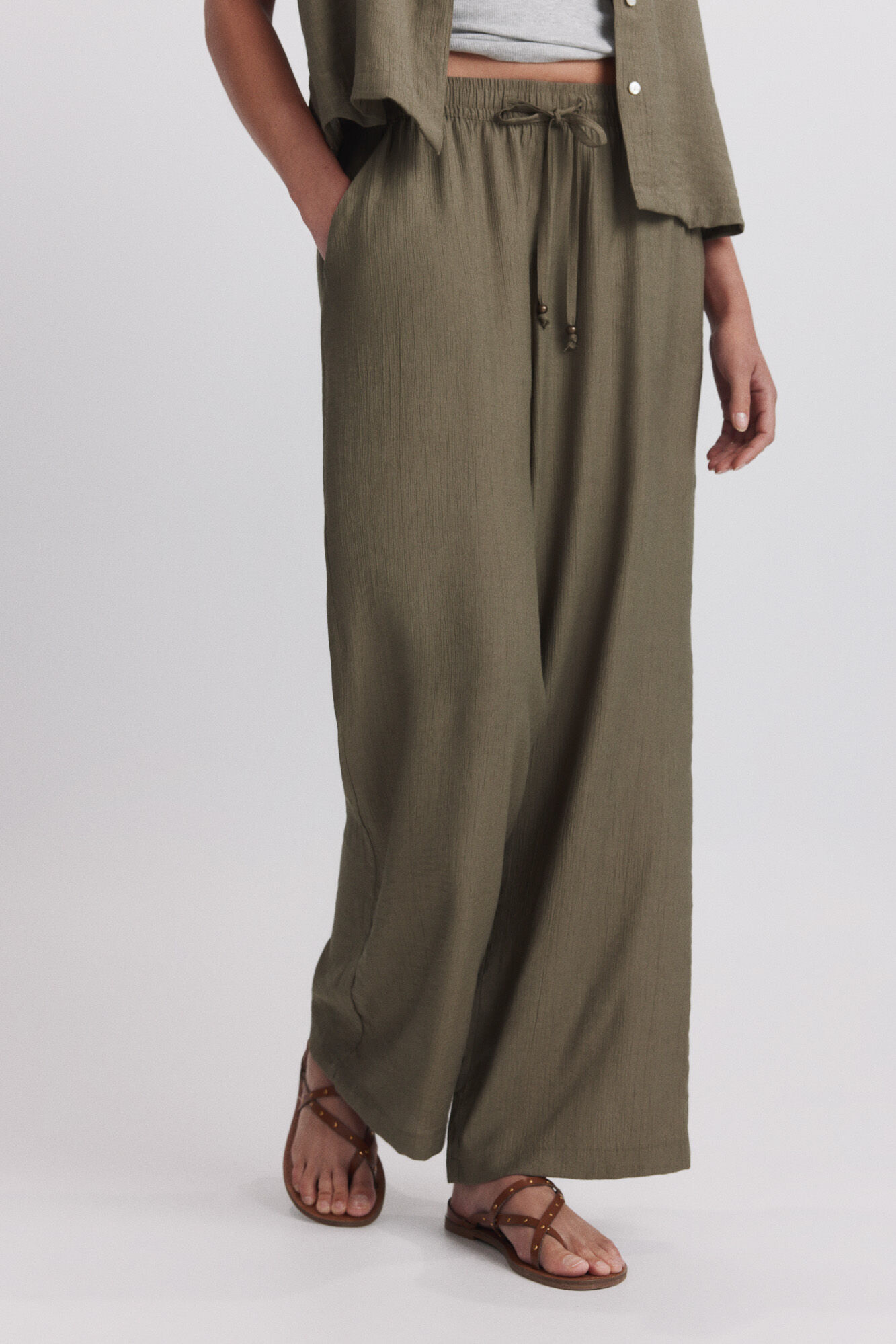 Springfield Pantal&oacute;n fluido con cord&oacute;n