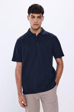 Springfield Polo piqué estructura regular fit azul