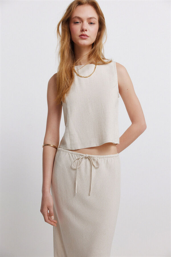 Springfield Falda midi beige