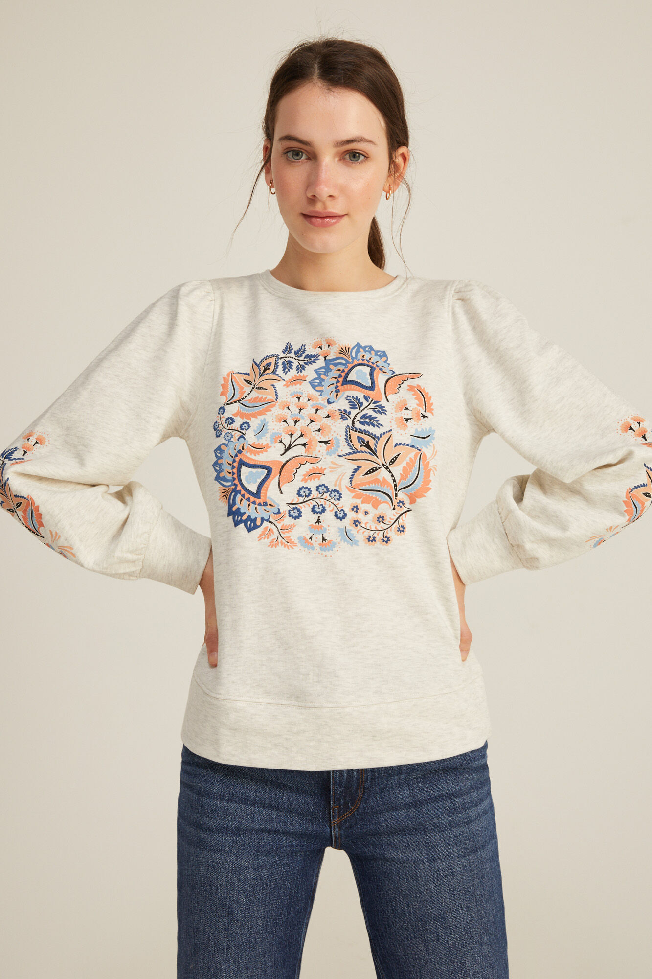 Sudadera Circulo Flores Ropa de mujer WomenSecret MX