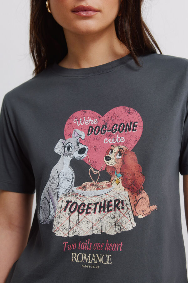 Springfield Playera de manga corta con estampado gris