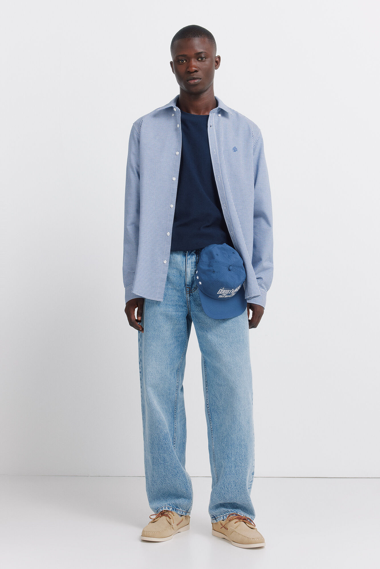 Springfield Camisa oxford vichy sin arrugas