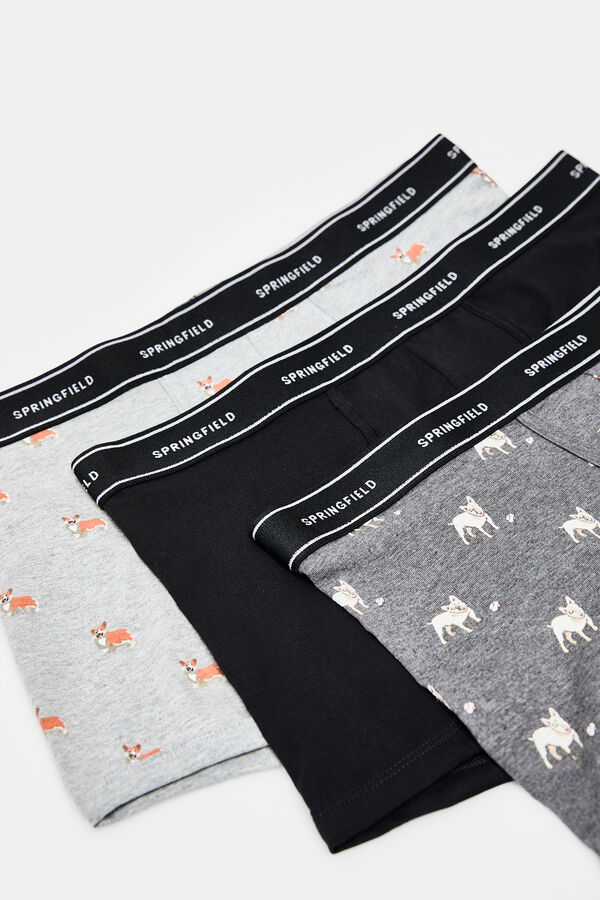 Springfield Pack 3 boxers perros negro