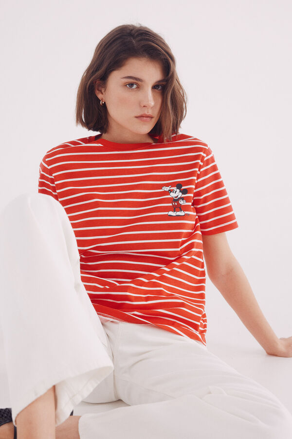 Springfield Playera gráfica Mickey Mouse rojo