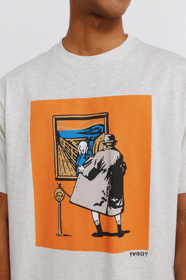 Springfield Playera TvBoy Grito gris