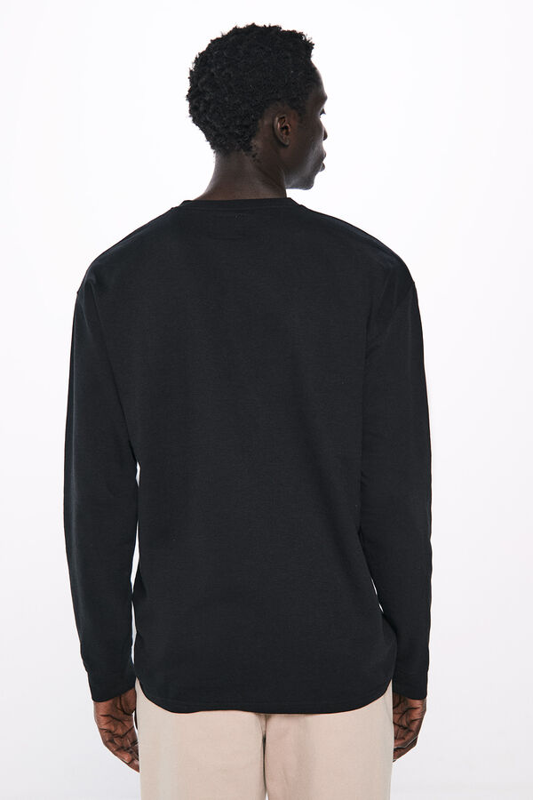 Springfield Camisa manga larga textura negro