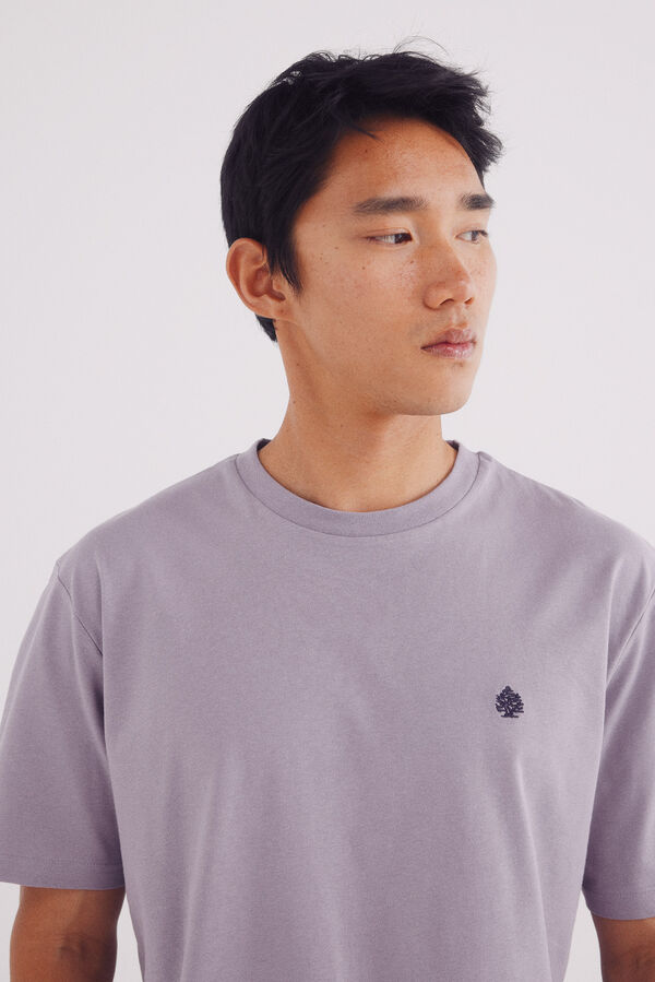 Springfield Playera básica cuello redondo morado/lila