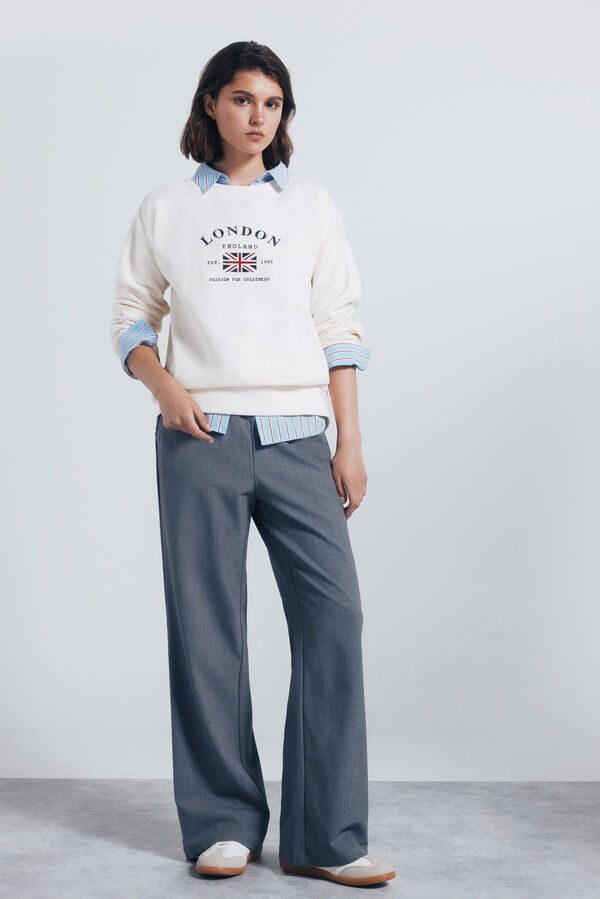 Springfield Sudadera gráfica ciudad nude