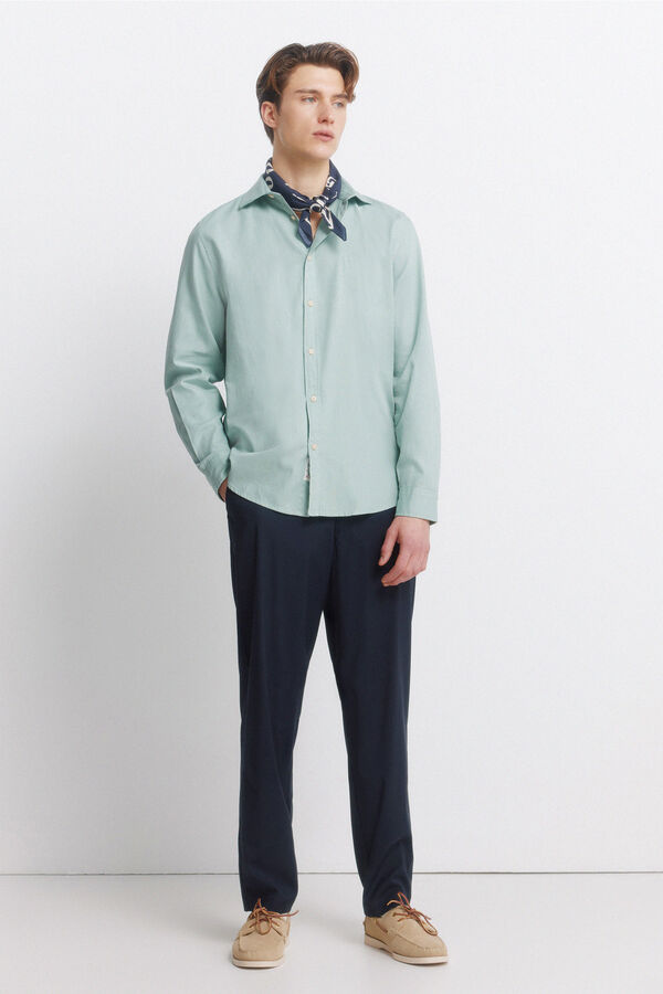 Springfield Camisa estructura verde