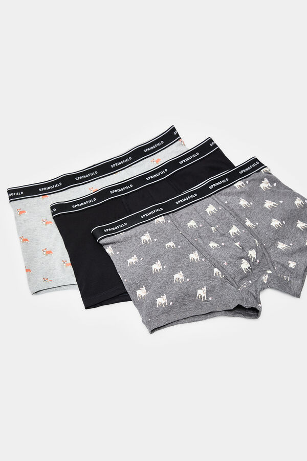 Springfield Pack 3 boxers perros negro