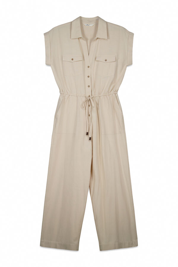 Springfield Jumpsuit con bolsillos caf&eacute;