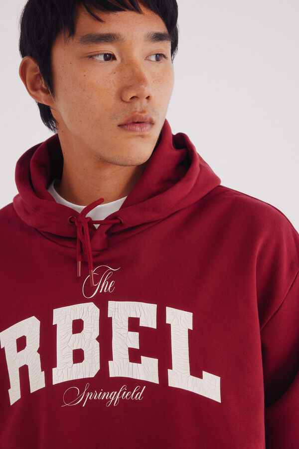 Springfield Sudadera capucha Rbel  rojo