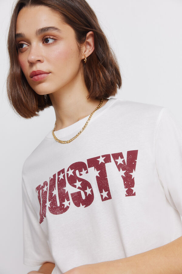Springfield Playera cuello acanalado dusty beige