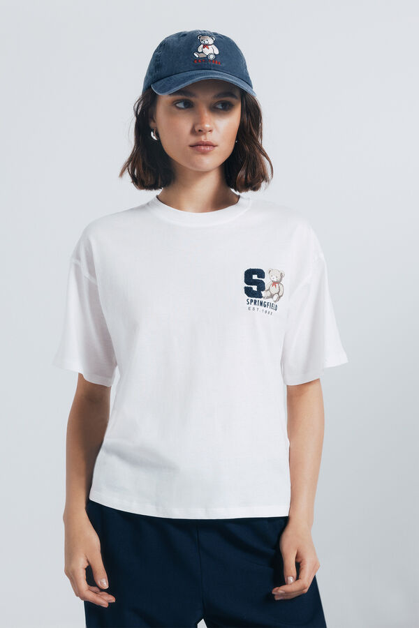 Springfield Playera gr&aacute;fica blanco