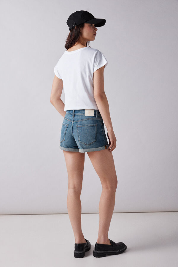 Springfield Shorts jeans básicos azul medio