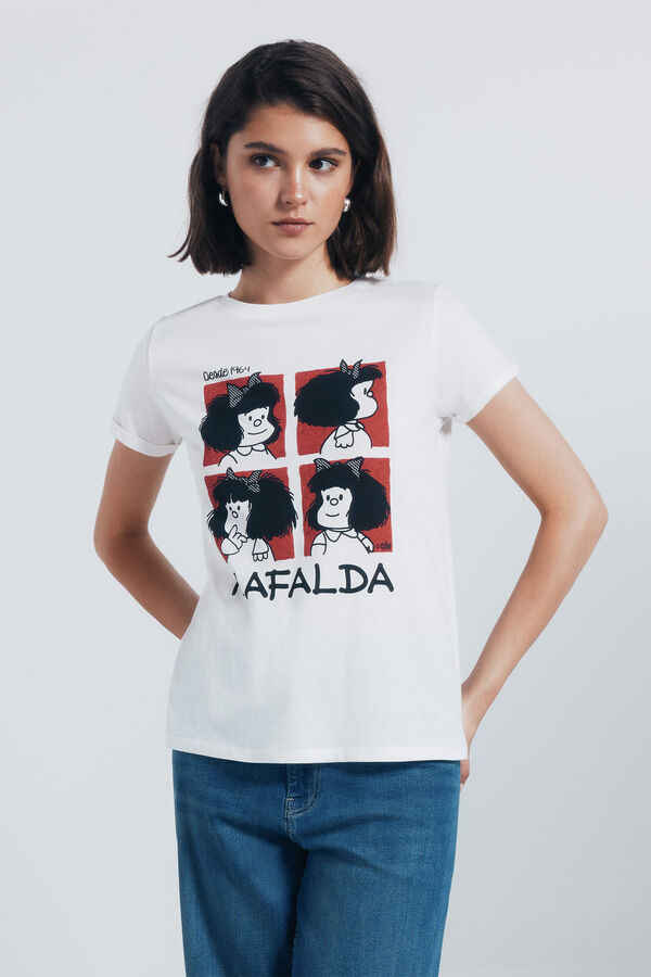 Springfield Playera "Mafalda" estampado