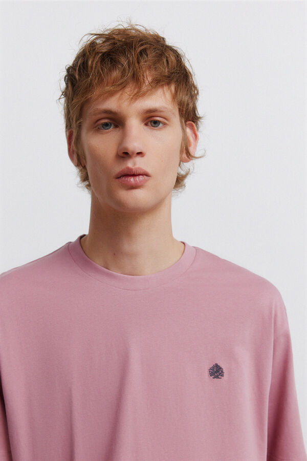 Springfield Camiseta b&aacute;sica logo Springfield rosa