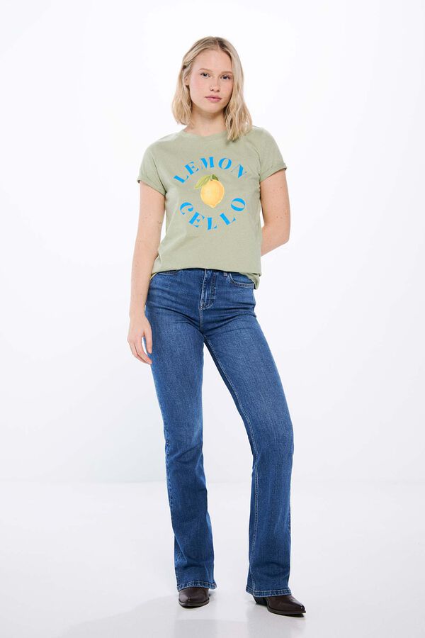 Springfield Playera gráfica frutas verde