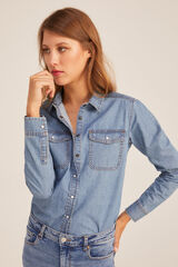 Springfield Camisa Básica Vaquera azul