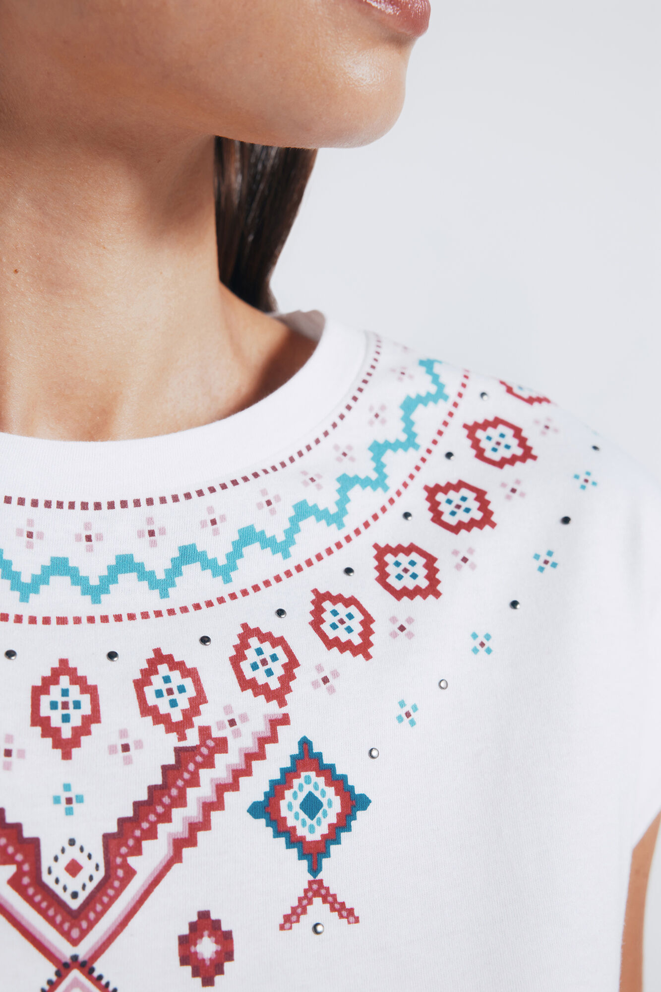 Springfield Playera gr&aacute;fico &eacute;tnico posicionado