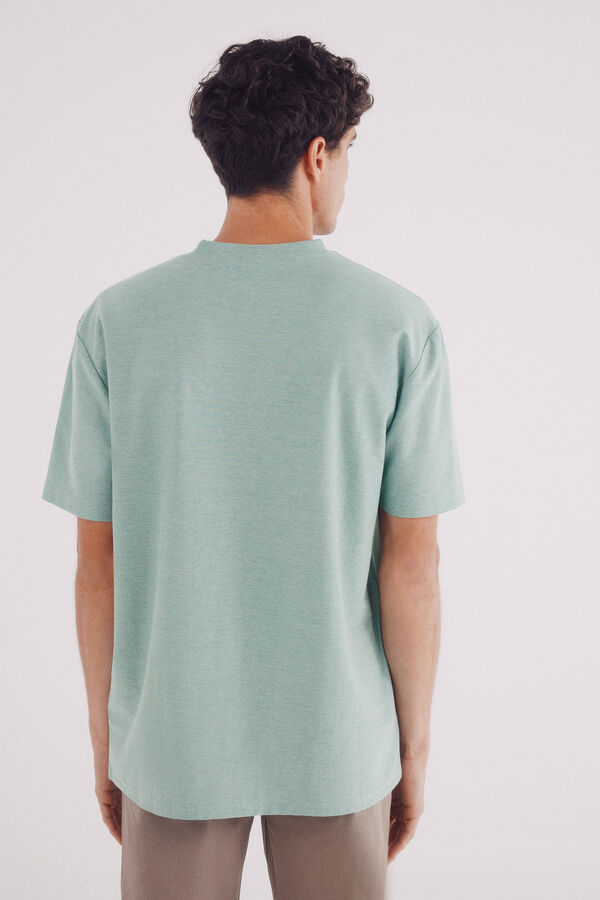 Springfield Playera piqué oxford verde