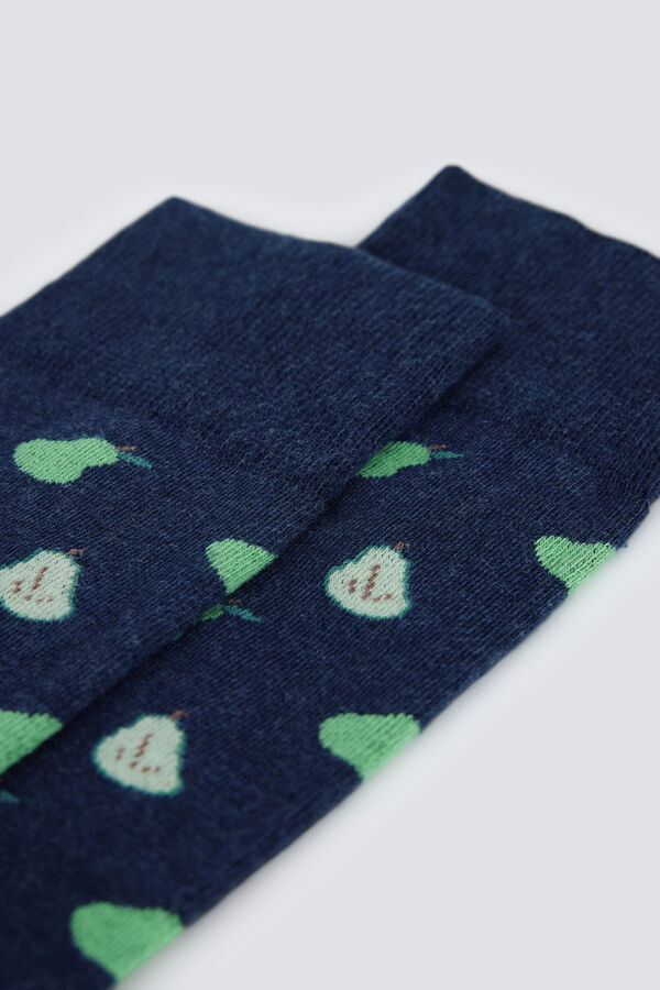 Springfield Calcet&iacute;n de pera de algod&oacute;n azulado