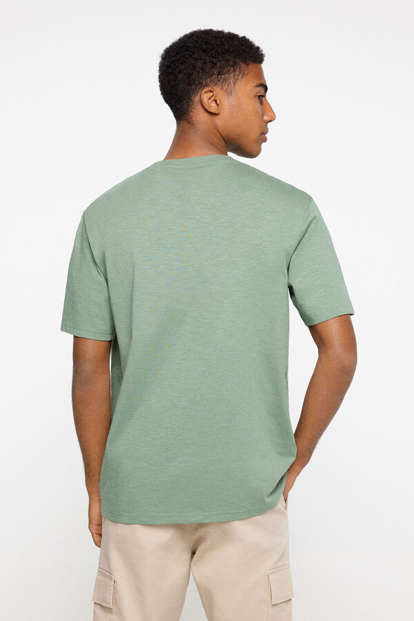 Springfield Playera cuello panadero verde