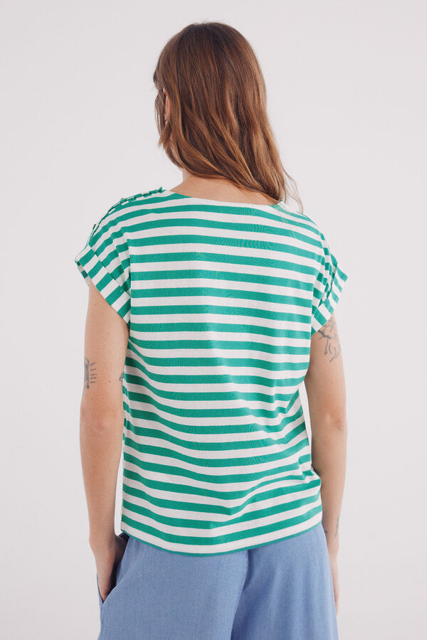 Springfield Playera "Daisy" rayas verde