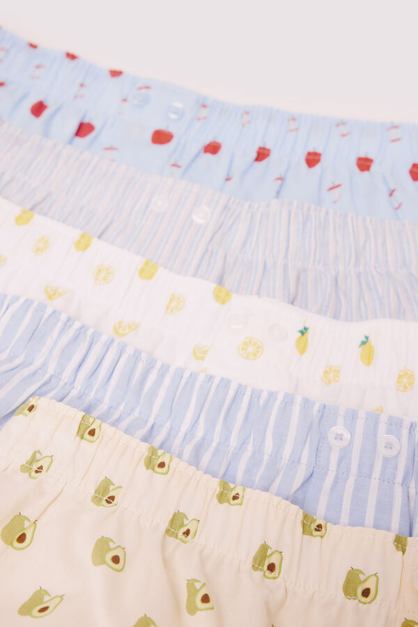 Springfield Pack 5 bóxeres frutas azul