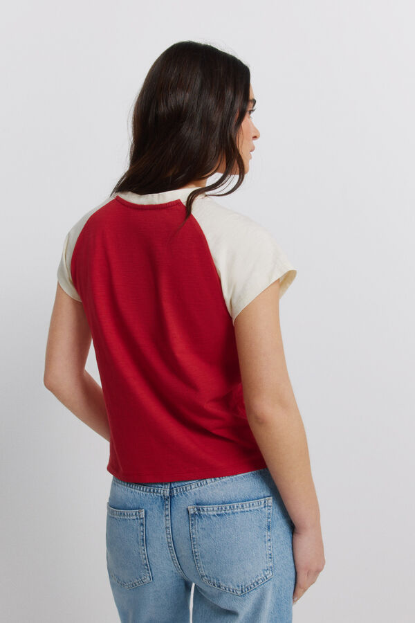 Springfield Playera de algod&oacute;n "rodeo" rojo
