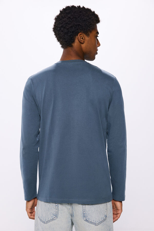 Springfield Playera manga larga peach azul