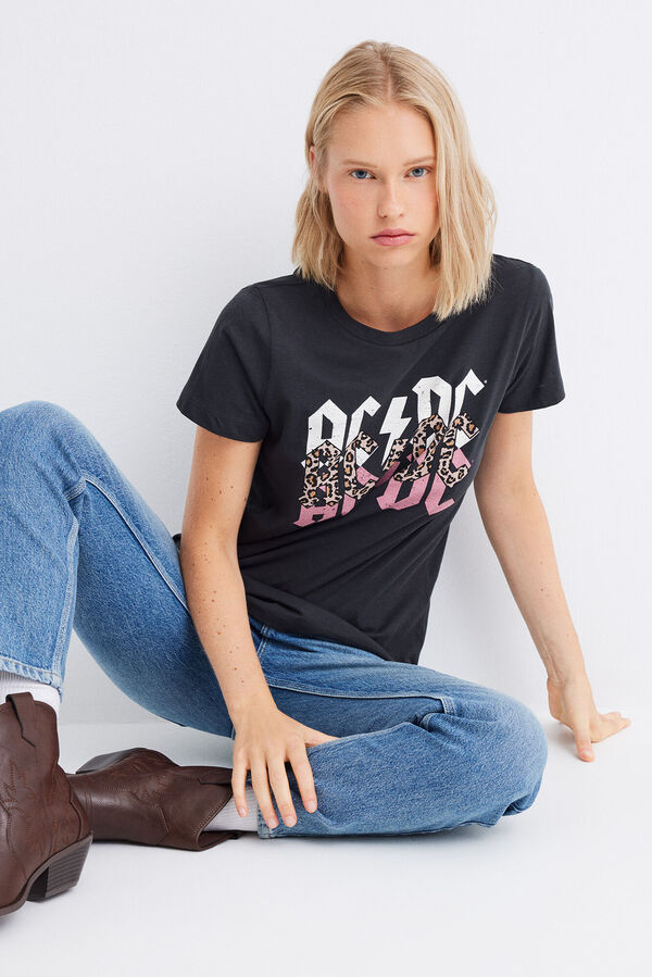 Springfield Playera "ACDC" gris
