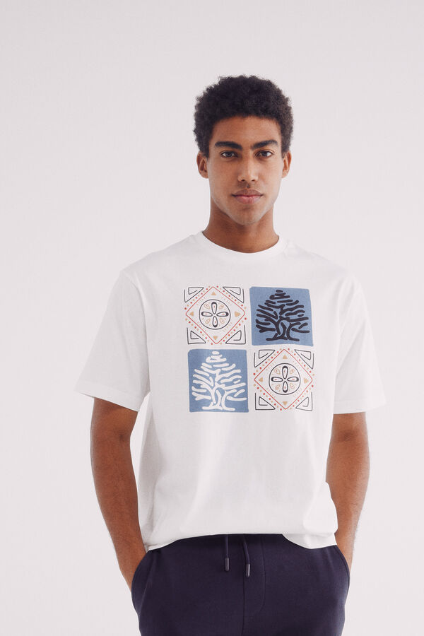 Springfield Playera árbol étnica marfil