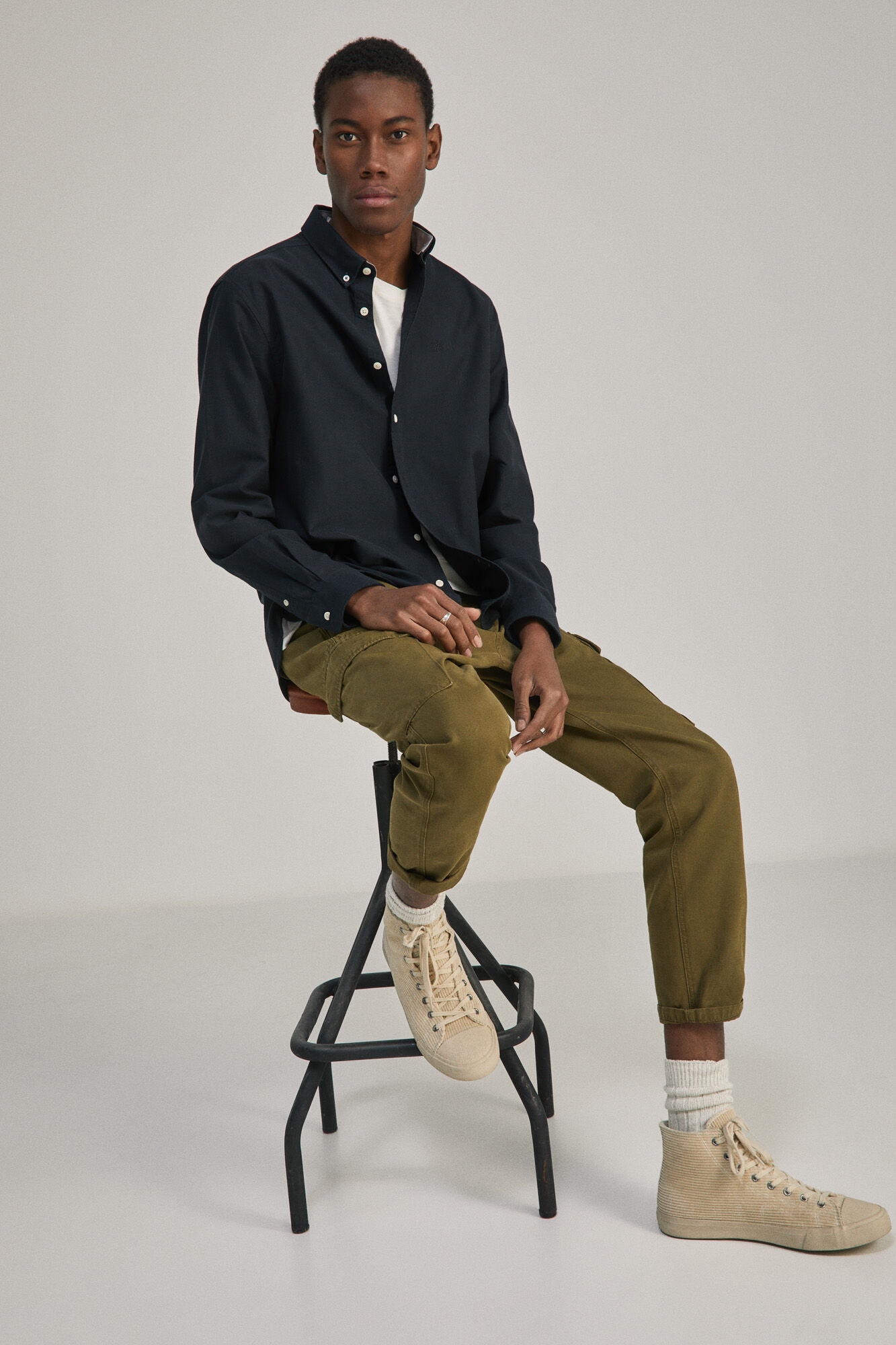 Camisa oxford hombre springfield on sale