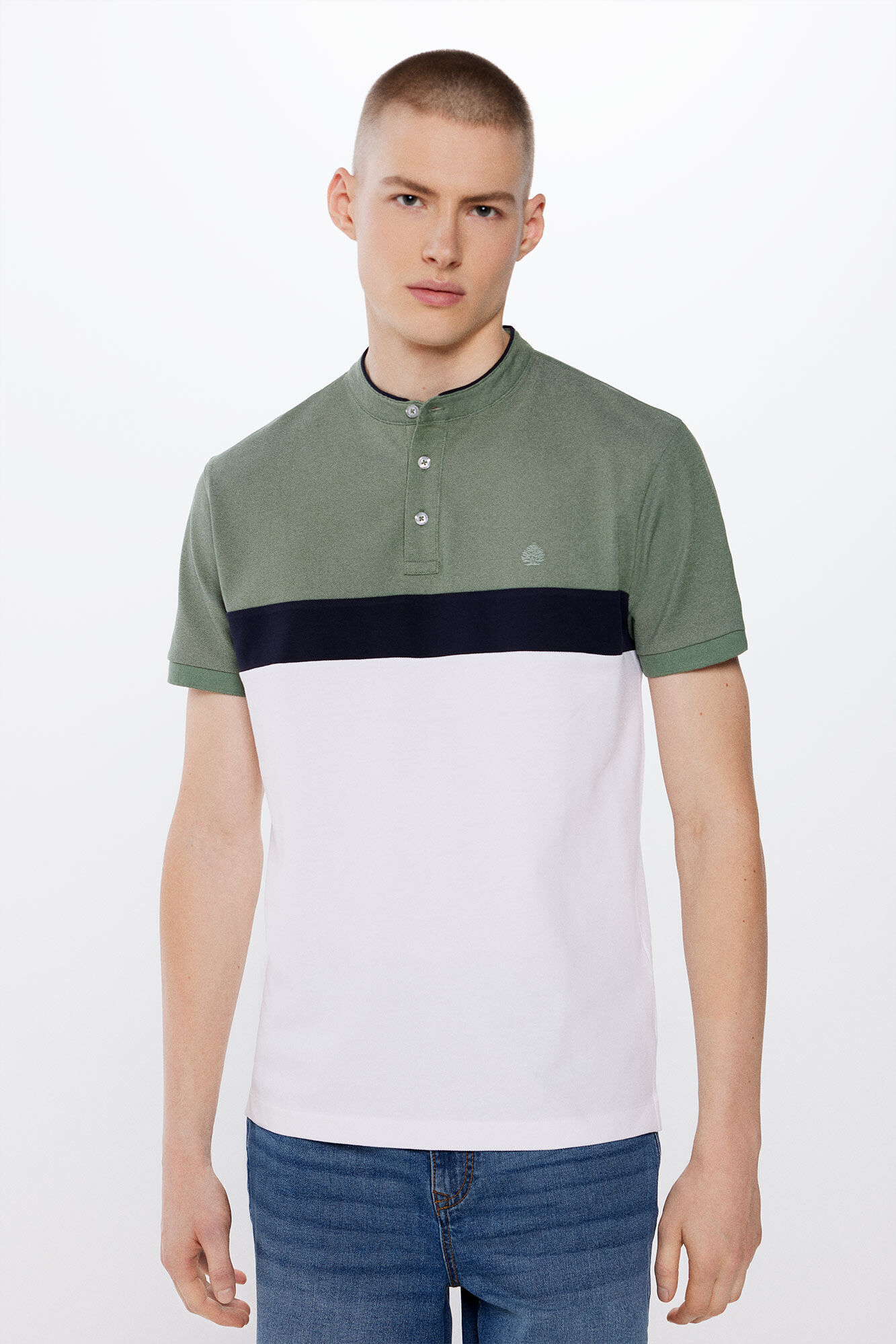 Polo pique slim color block Polos de hombre WomenSecret MX