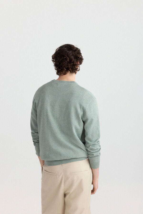 Springfield Su&eacute;ter b&aacute;sico cuello redondo verde