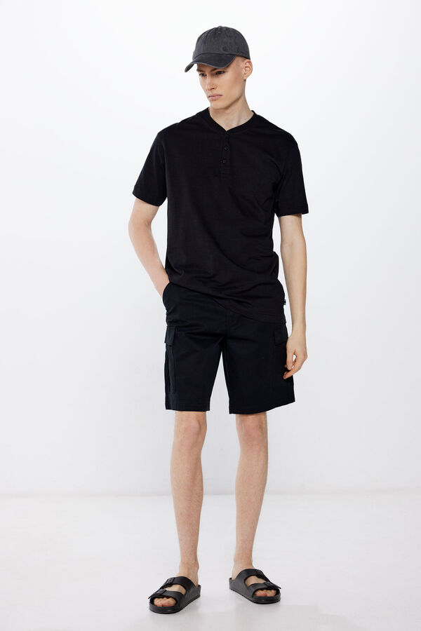 Springfield Playera cuello panadero negro