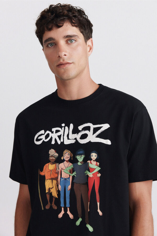 Springfield Playera Gorillaz Mountain Group negro