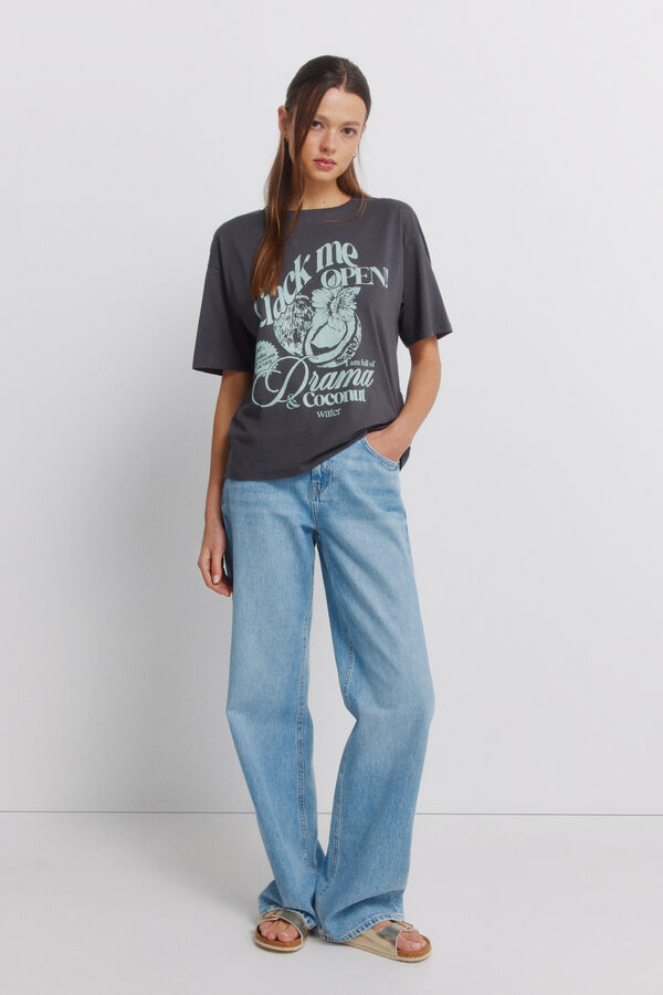 Springfield Playera manga corta tropical gris