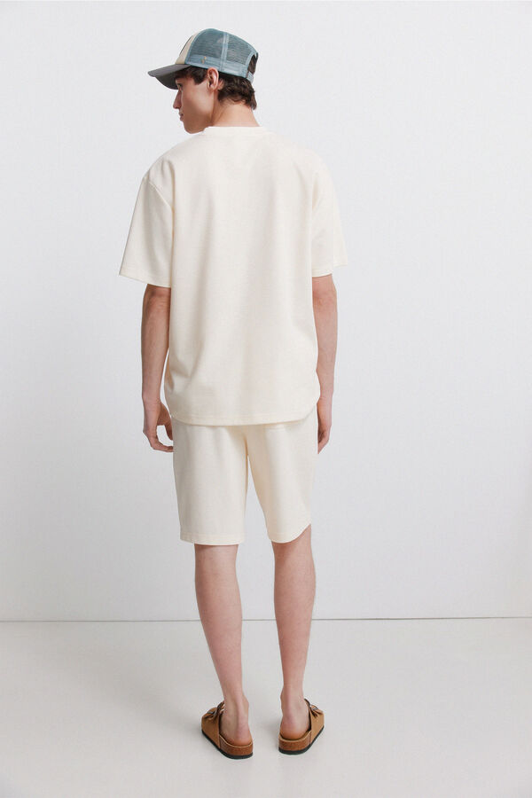 Springfield Bermudas de tela waffle blanco